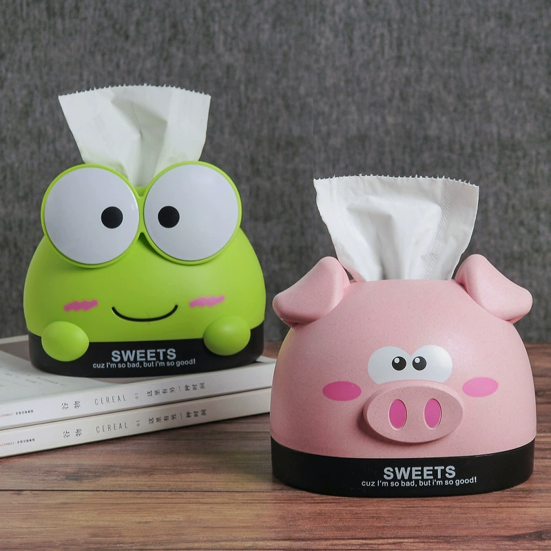 Креативная коробка для салфеток гостиная Бытовая салфетка рулон бумажной трубки спальня общежитие Рабочий стол простой милый мультяшный ящик для салфеток