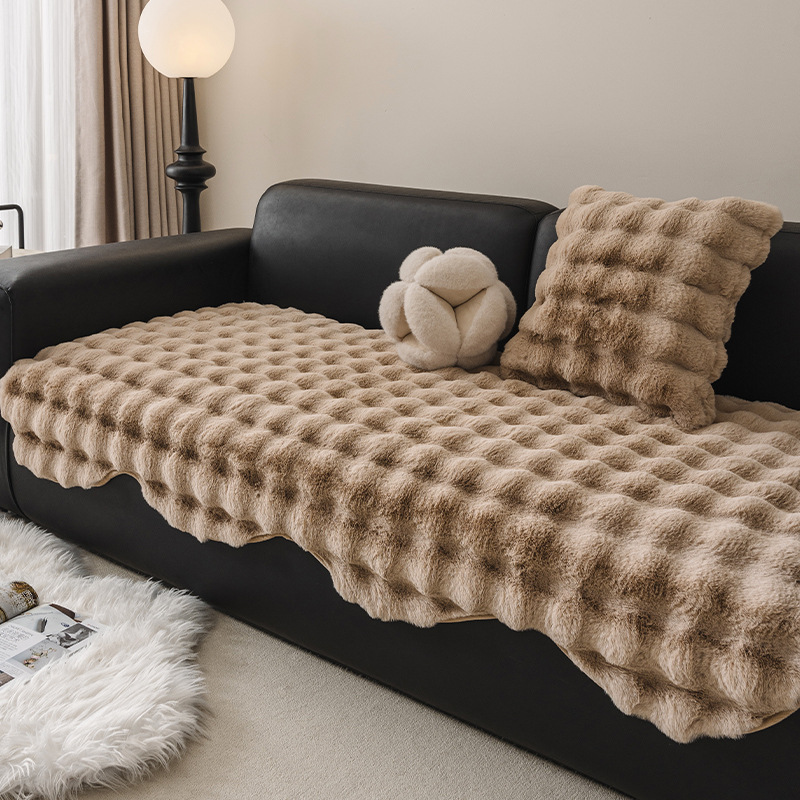 Francia de forma especial engrosada tela de seda de peluche 2024 nuevo otoño invierno de alta calidad sensación fija cojín antideslizante