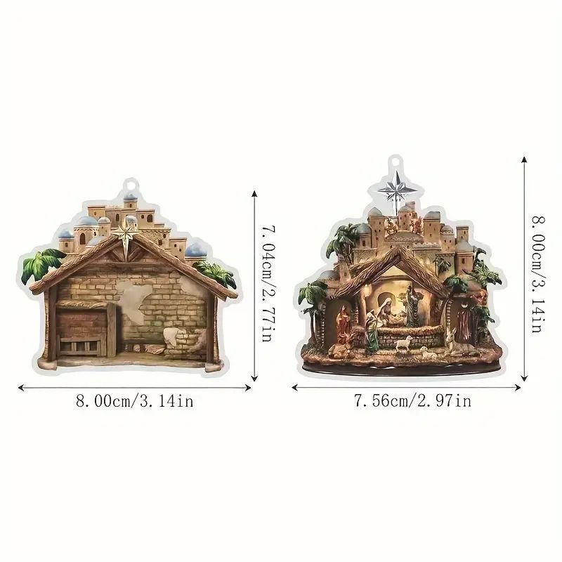 Nuevos productos transfronterizos de automóviles acrílicos decoración plana espejo retrovisor colgante casa de dibujos animados espejo colgante automóvil