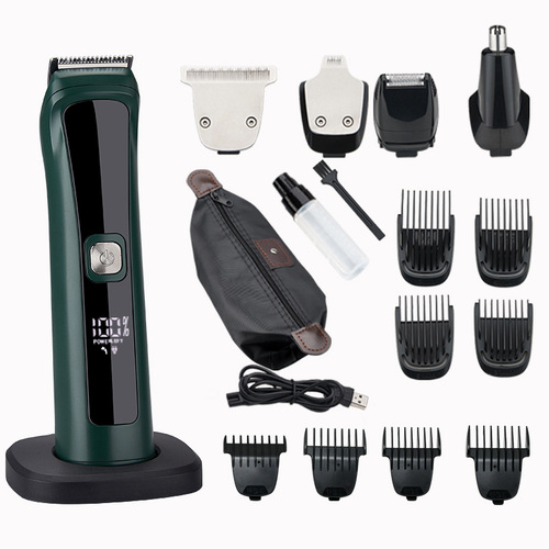 Cross-border new electric hair trimmer, Amazon waterproof hair cutting shear set, rechargeable electric razor
