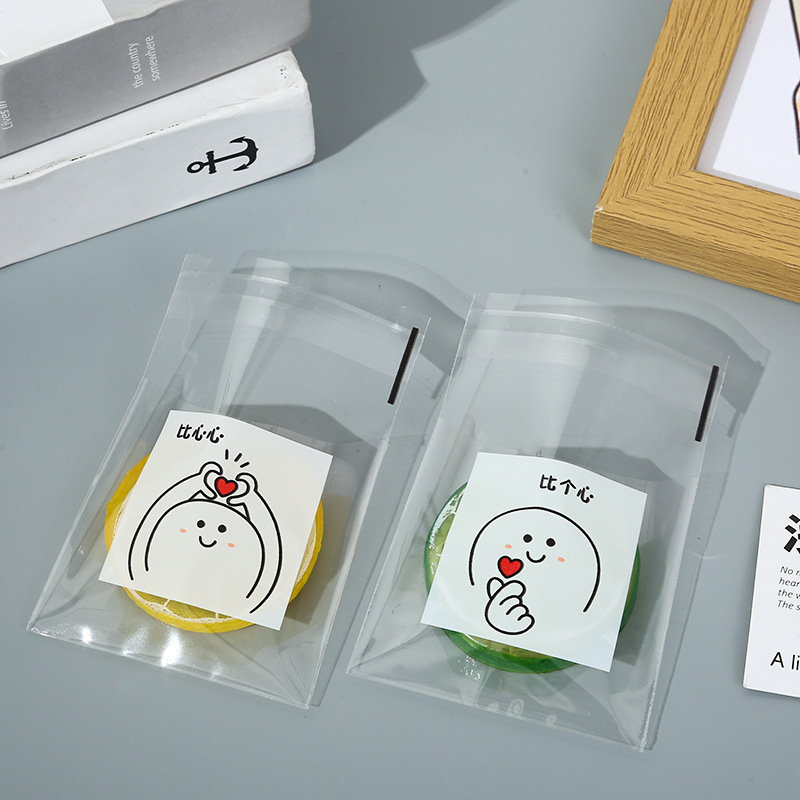 新款OPP自封袋雪花酥曲奇饼干包袋装自黏袋小月饼卡通零食袋