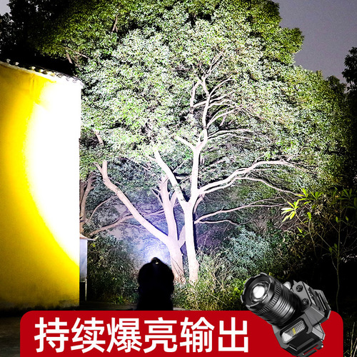 First order full reduction telescopic zoom sensor dual light source COB side light side light long-range long-lasting head-mounted headlight for fishing