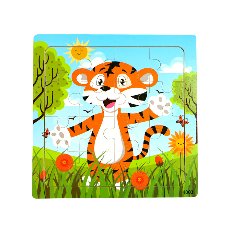 Puzzle plano de madera para niños pensamiento lógico juguetes de entrenamiento de mano movimiento fino
