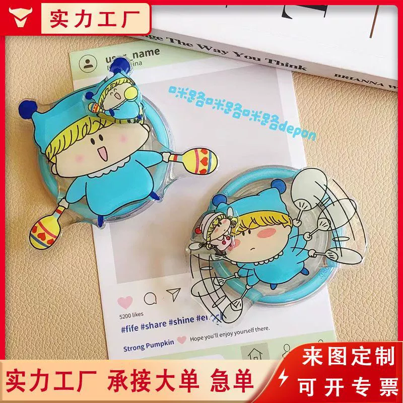 Индивидуальный акриловый клей, мультяшная анимация, держатель для подушки безопасности для мобильного телефона, прикроватный настольный ленивый милый держатель, индивидуальный заказ