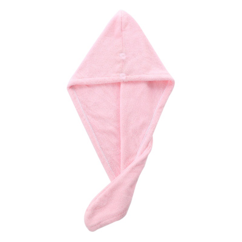 Cross-Border Dropshipping Thick Coral Fleece Shower Cap Hotel Wholesale Beauty Salon Bathroom Quick-Dry Embroidered Hair Drying Cap