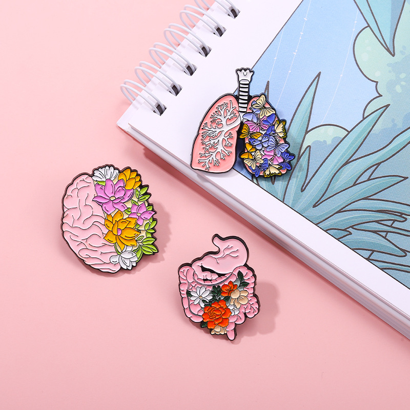 All Seasons Season Cartoon Style Pin Organ Flower Alloy Stoving Varnish Unisex Brooches