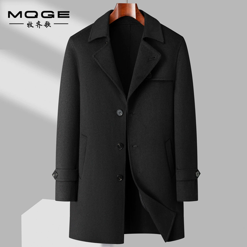 2024 осень и зима новые мужские двухсторонние шерстяные пальто ручной работы