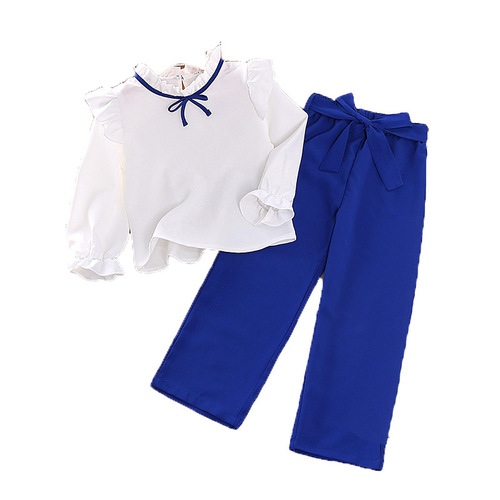 Children's Set 2024 Spring New Children's Clothing Fringe Long-Sleeve Top and Pants Cross-Border Trade Wholesale Children's Apparel