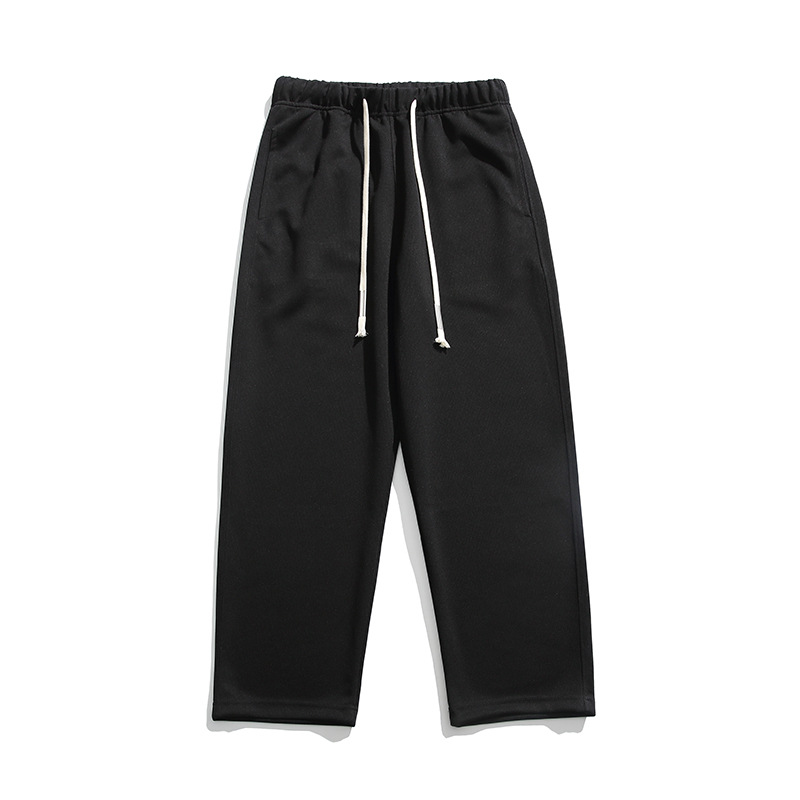 IZEXX otoño pesado color sólido sueltos pantalones casuales rectos de los hombres pantalones de pierna ancha de marca de moda americana Otoño de los hombres