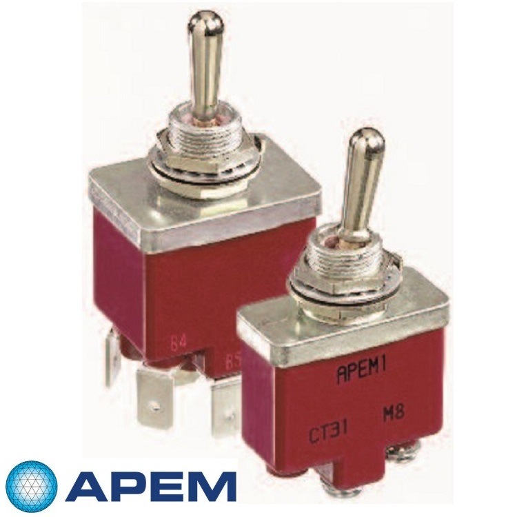 APEM代理CT31全密封IP67防水钮子开关CT31-001N000