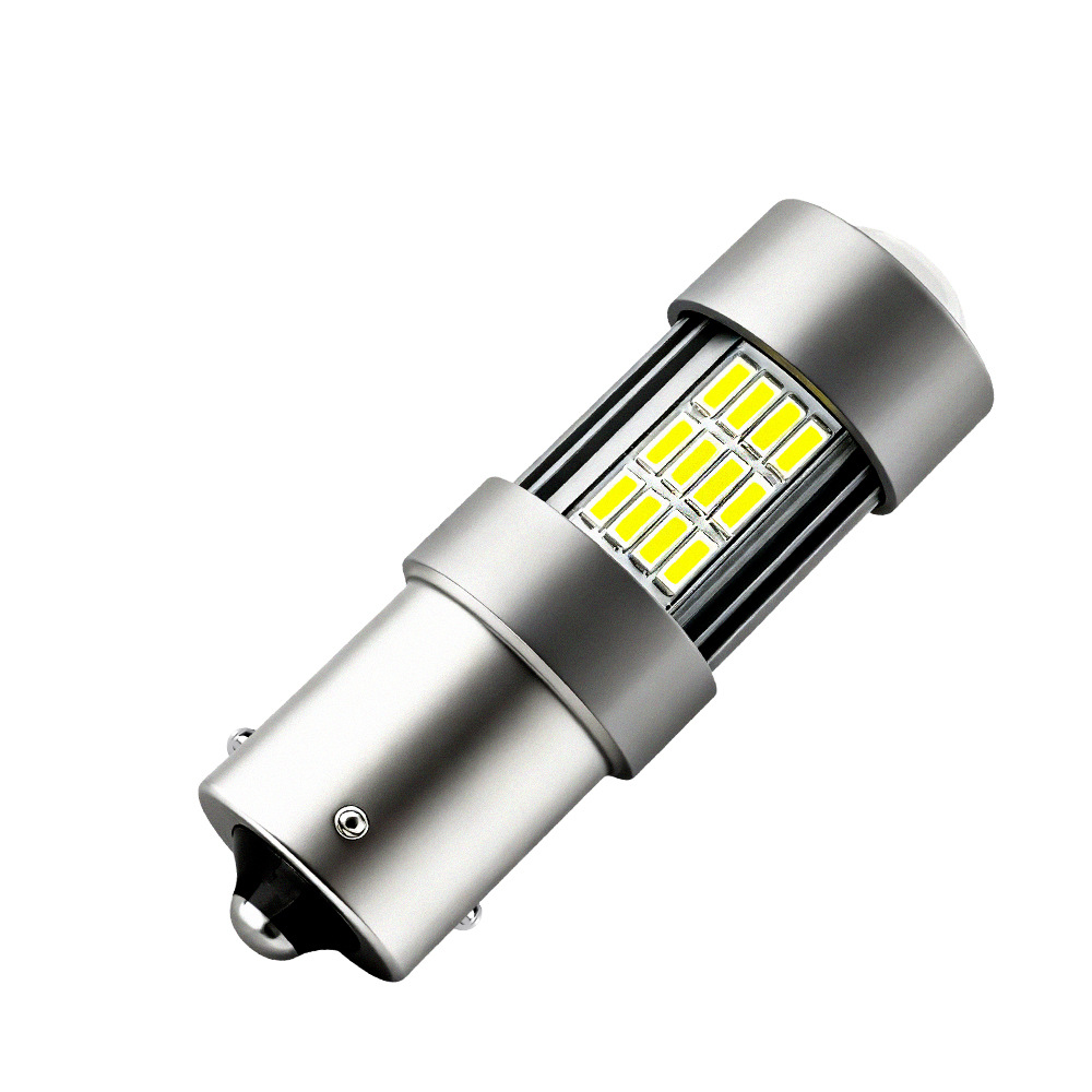 EBay venta caliente LED luz de señal de giro 1156 luz de freno 54smd 4014 bay15d coche delantero y trasero luz antiniebla