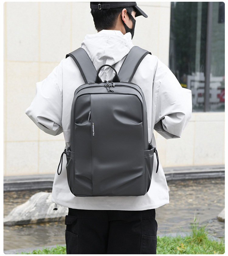 New lightweight backpack, men's large-capacity simple and casual travel backpack, college students' double-shoulder computer bag undefined
