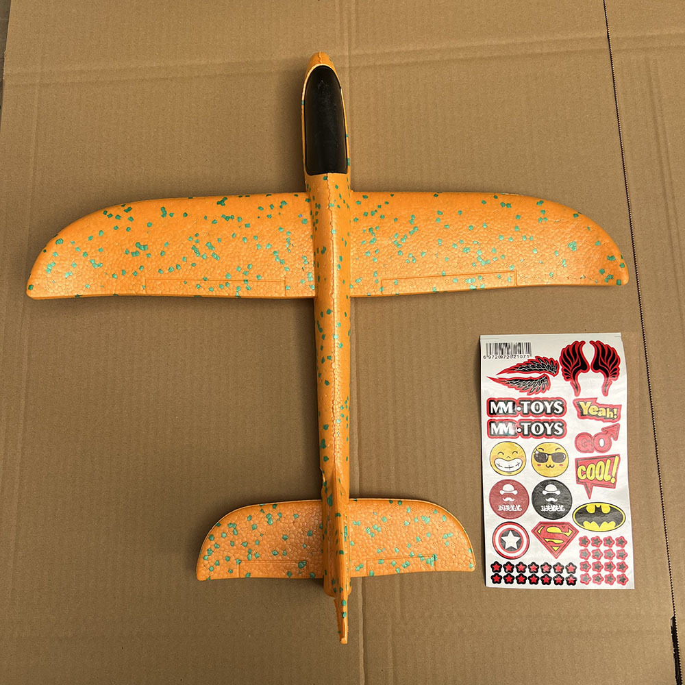 Avión de espuma juguete que emite luz mano lanzando aviones 48cm38cm modelo avión niños planeador al aire libre padre-hijo nuevo