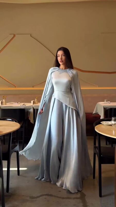 亚马逊欧美跨境2025年秋季新款修身优雅高贵长袖长裙收腰连衣裙女|undefined