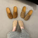 Woven Baotou Women's 2025 Spring and Summer New Fashion Soft Bottom Lazy One-Pedal Bucken Lazy Sandals