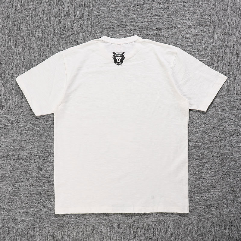 Camiseta de manga corta hecha a mano con estampado de Panda, algodón suelto, media manga para pareja, novedad de 2021SS_voghion.com