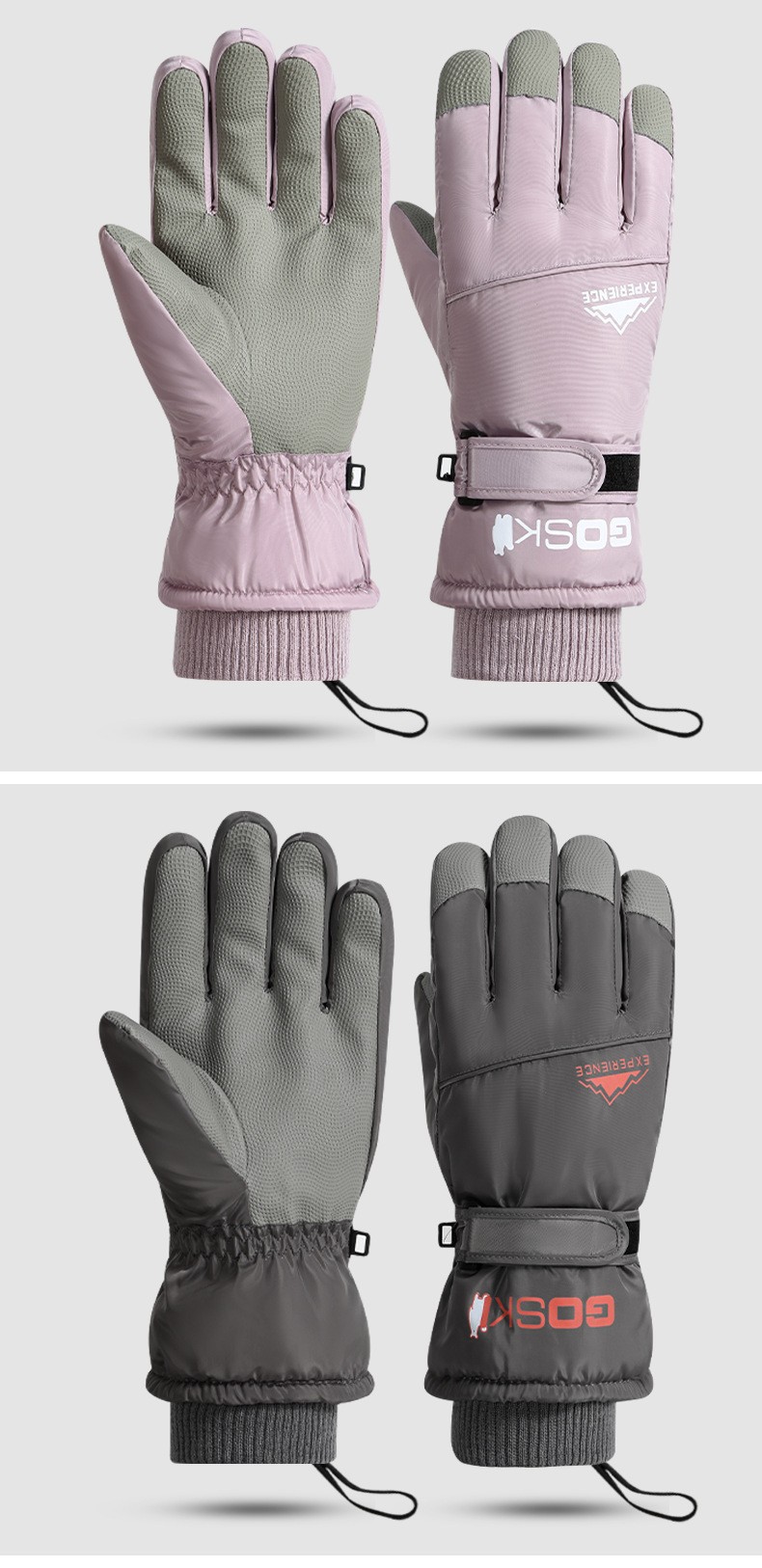 Men's Winter Ski Gloves For Riding Electric Motorcycles, Cold-Resistant, Waterproof, Fleece-Lined, Thickened, Touchscreen, Women's Warm Gloves_desvips.com