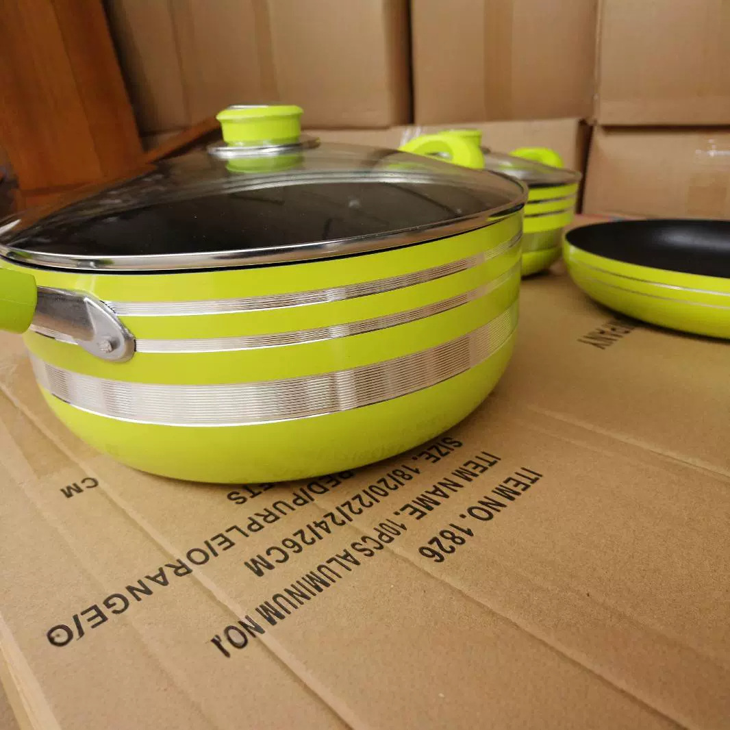 Suministro directo de fábrica Comercio exterior Exportación África Medio Oriente 7-piece set color sopa pot set pot al por mayor