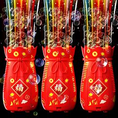 2024 Spring Lucky Bag Firework Bubble Machine Automatic Colorful Lighting Music Bubble Blowing Children's Toy Wholesale