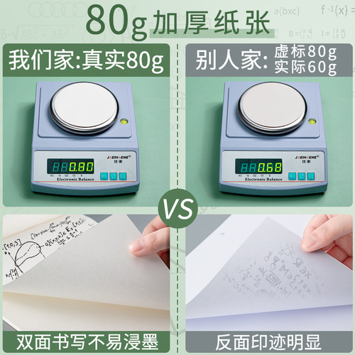 Blank tearable thick note pad draft book blank cowhide cover calculation paper student calculation notebook sketchbook