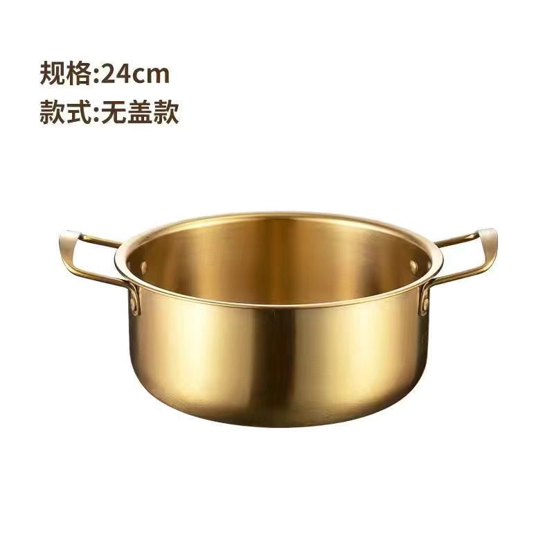 韓国カップラーメン鍋小煮鍋家庭用ステンレス双耳ナット粉専用スープ鍋韓国式インスタントラーメン鍋|undefined