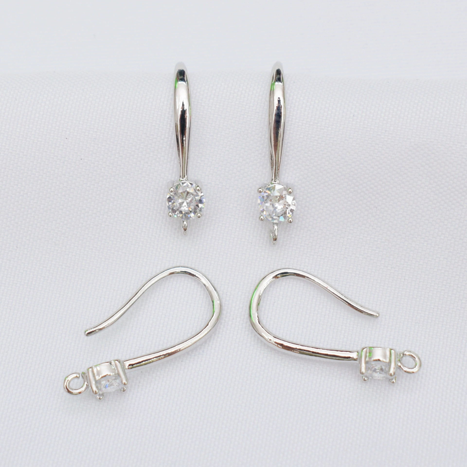 Медные серьги, ручной работы, позолота 14k, микрошаровая вставка