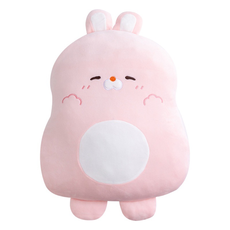 Nuevo animal de dibujos animados almohada lindo gato redondo Rolling pingüino cojín Rosa conejo dinosaurio juguete al por mayor