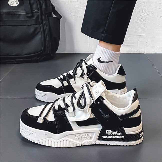 Zapatos de Hombre Otoño 2025, Nueva Tendencia, Zapatos Deportivos Casuales Versátiles, Zapatos Deportivos Originales de Nicho para Hombre con Suela Gruesa, Estilo Panda