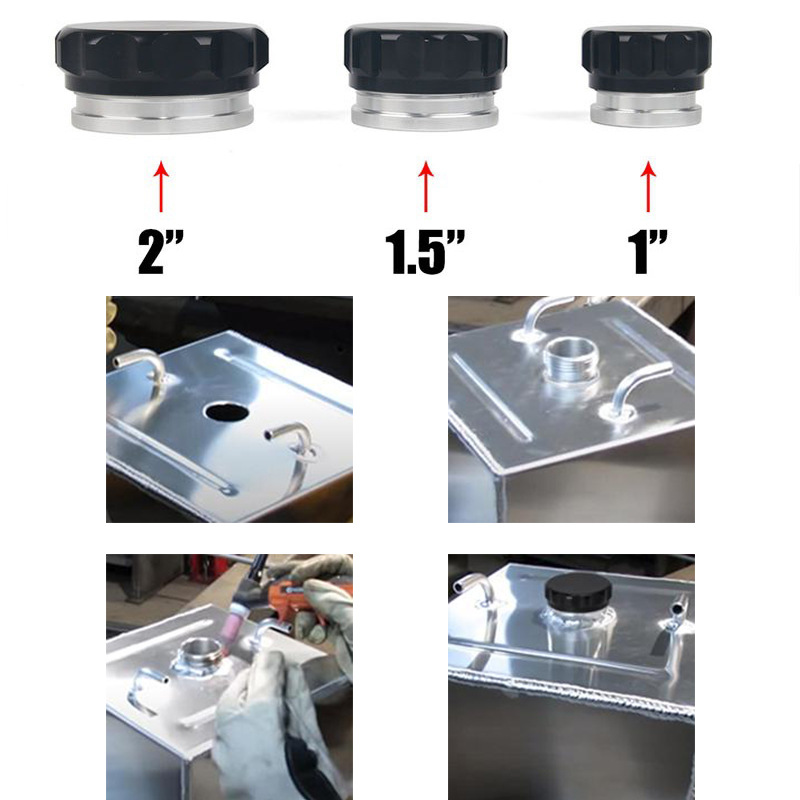 Universal engine fuel tank cap auto parts modified fuel tank cap fuel welding water tank cap 1/1.5/2 inch