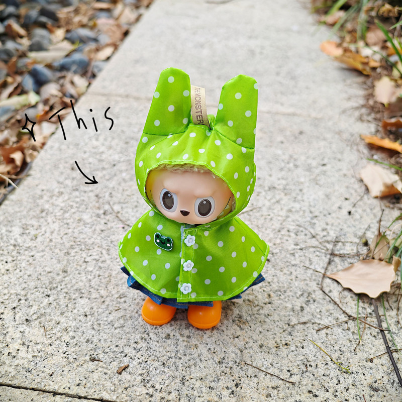 拉布布衣服labubu娃衣换装小靴子雨衣换装玩偶防水服衣服|undefined