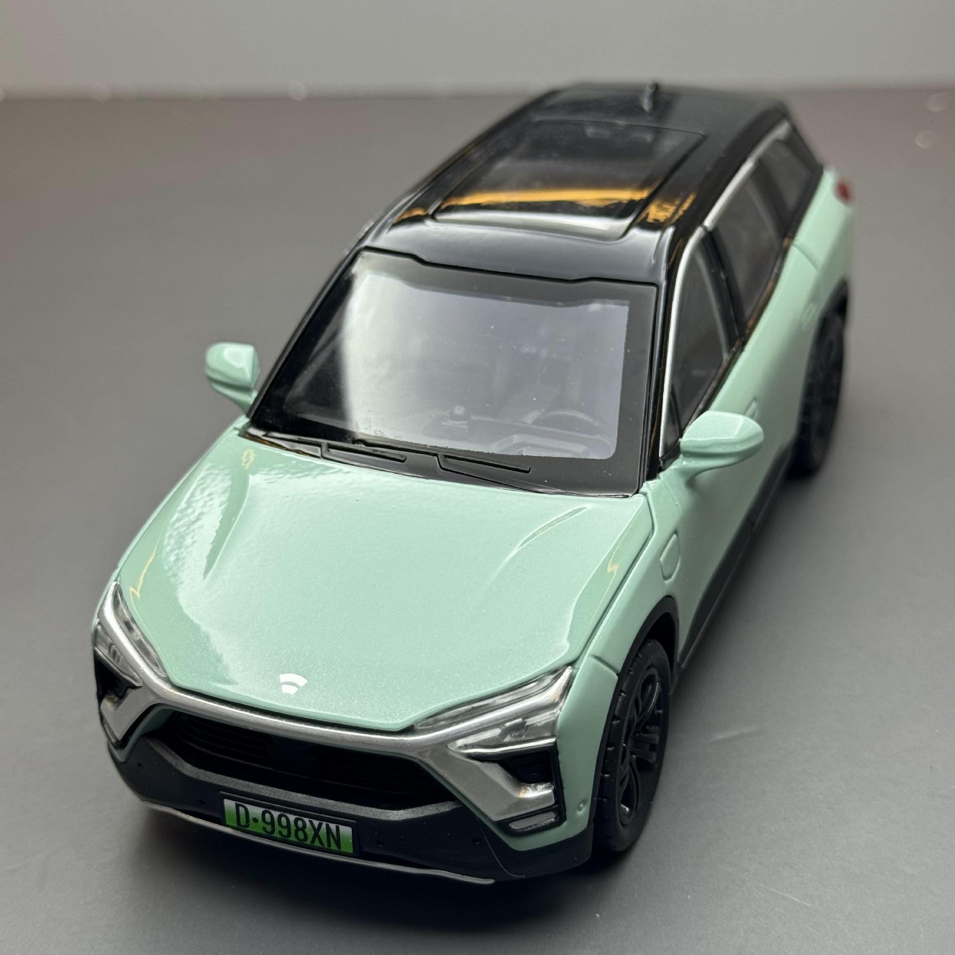 Jiaye modelo de coche de aleación 1 a 32 Weilai ES nueva energía efecto de sonido de iluminación tire de juguete modelo de vehículo todoterreno adornos