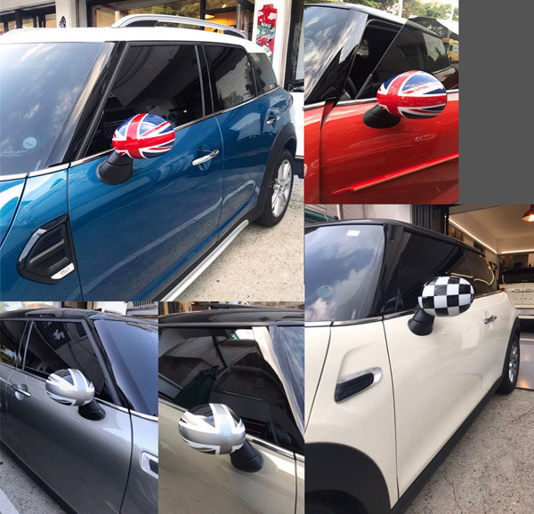 Suitable for Bmw Fans Minii Cooper R55R56R60 Reversing Mirror Rearview Mirror Modified Decorative Sticker Shell