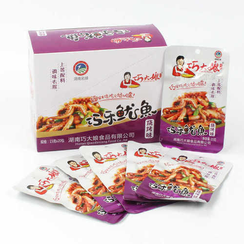 Qiao Aunt Qiaole Squid Hunan specialty ready-to-eat fish squid tentacles casual spicy snacks supermarket food wholesale