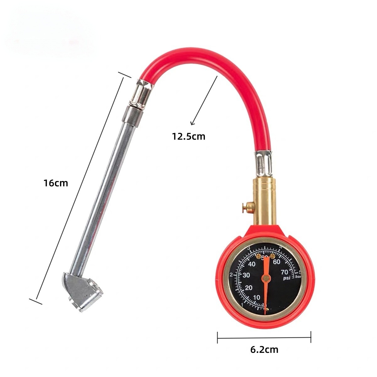 Cross-border car tire pressure gauge, quick deflation test, tire mechanical pressure monitoring, pointer-type tire pressure gauge, wholesale