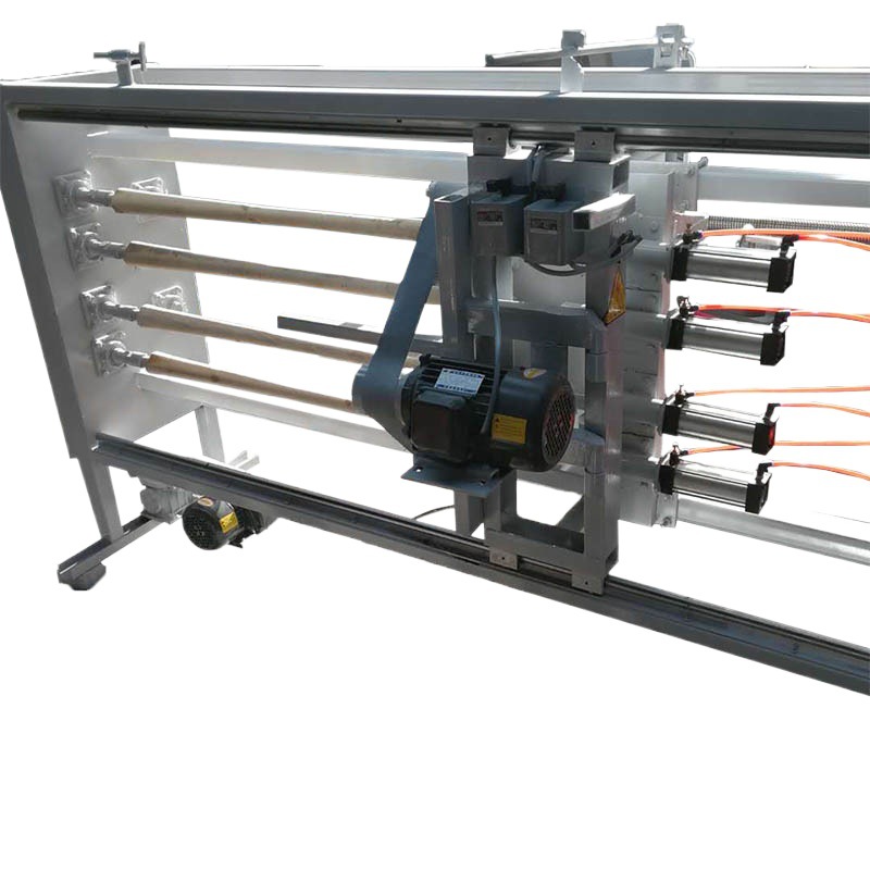 Máquina de azada horizontal totalmente automática 1,7 m pico mango de madera manejar máquina de pie de cuatro estaciones de madera Barra de lijadora