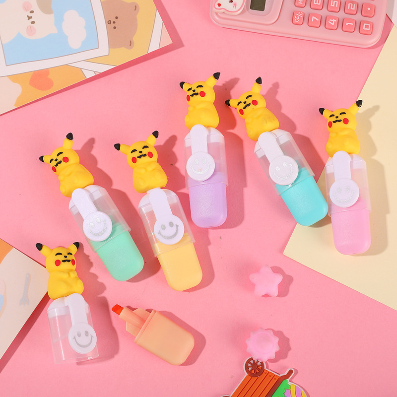 かわいい 6 色/セットピックアップミニ蛍光ペン学生キーマーカーペン学生アート絵画着色ギフト|undefined