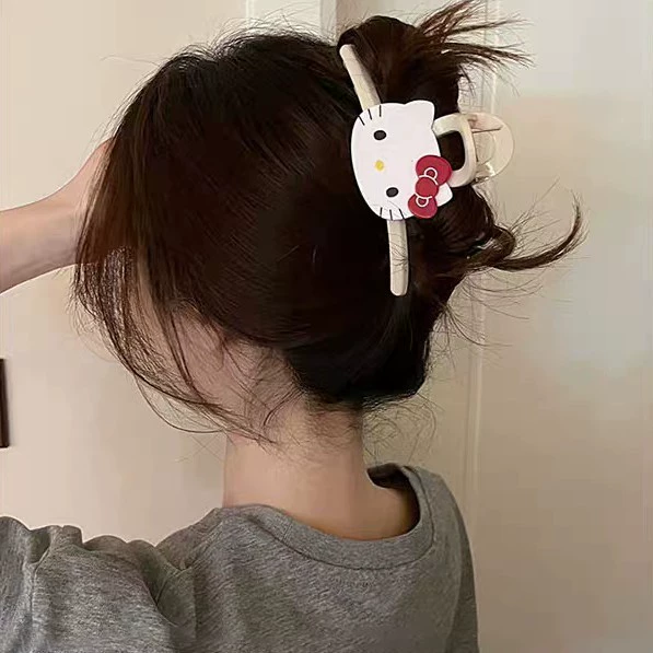 Пин-краб Hello Kitty, милый краб, акула, зажим для волос, новая коллекция, стиль высокого качества
