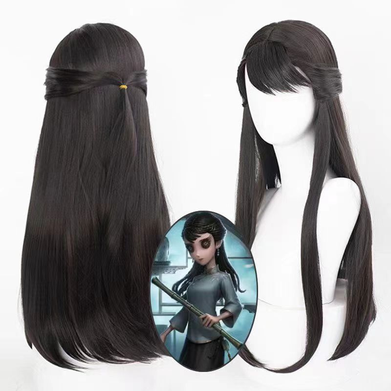The fifth personality cos antique dealer cos wig qi 11 simulation ancient god cosplay wig cartoon wig