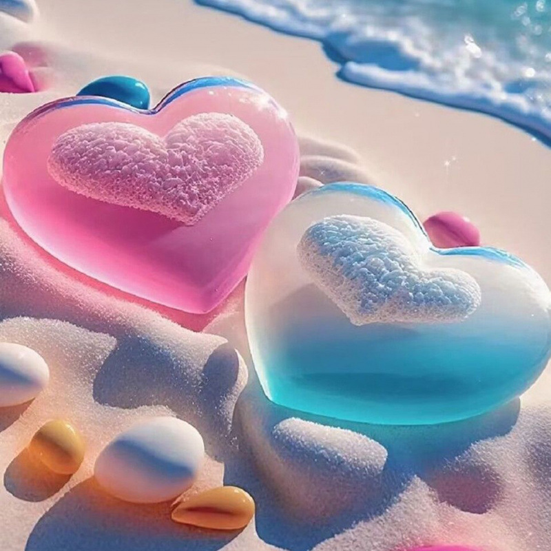 Transfronterizos 5D amor de la playa de diamantes cuadrados de diamantes completos cuadrados pintura de decoración de la sala de estar DIY al por mayor