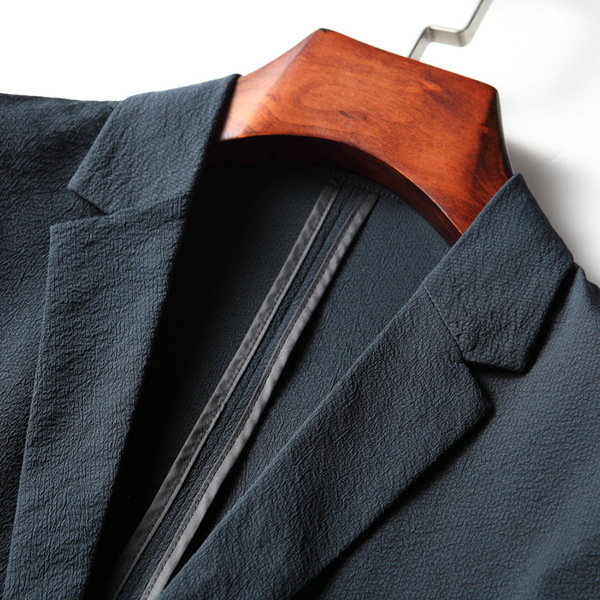 Men's casual suit 2026 spring and summer slightly wrinkled stretch…