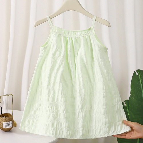 Women's Baby Dress, Children's Casual Tank Top Dress, Clear Dresses for Little Girls, Korean Version Princess Dress