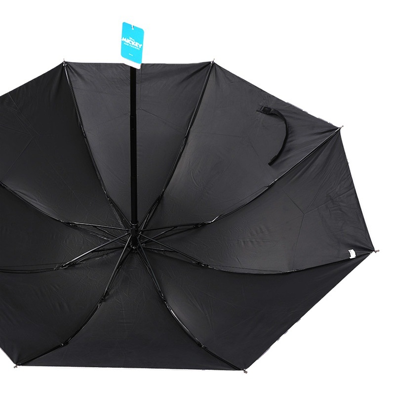 Paraguas Plegable Infantil Disney con Recubrimiento Negro, Triple Plegado - Sombrilla para Lluvia y Sol, Estudiante image 1