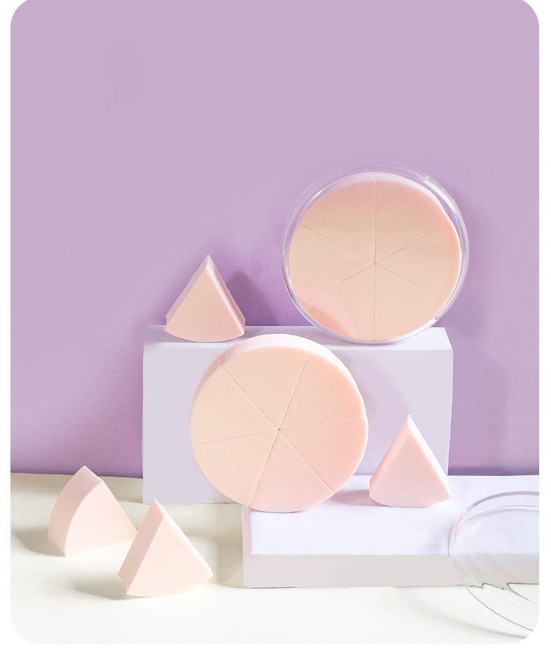 LMLTOP 6 pieces of makeup powder puffs soaked in water, large round sliced makeup puffs, wholesale beauty tools 214 undefined