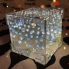 Cube night light, blue