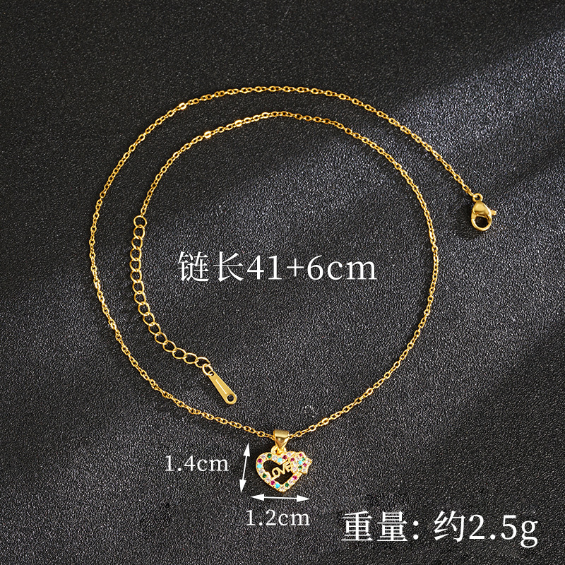 Collar de amor con incrustaciones de diamantes de oro de arena vietnamita con líneas en forma de corazón Pulsera Moda Advanced Sense Joyas que no se desvanece durante mucho tiempo