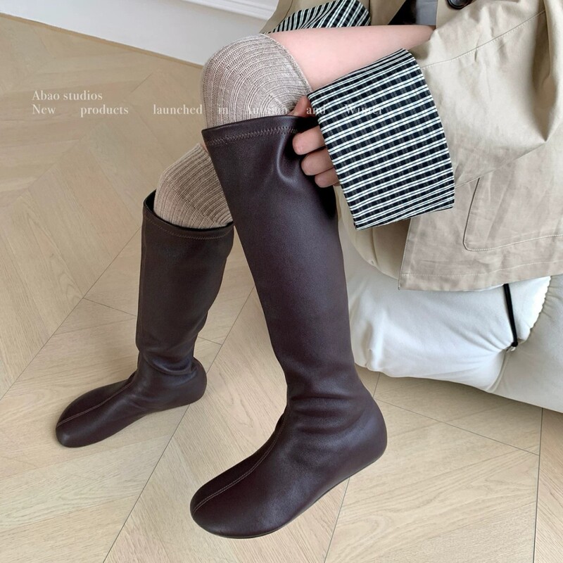 Super soft, slim-fit, mid-calf elastic boots, 2026 early autumn new collection, slimming boots, flat-soled, knee-high boots Super soft, slim-fit, mid-calf elastic boots, 2026 early autumn new collection, slimming boots, flat-soled, knee-high boots