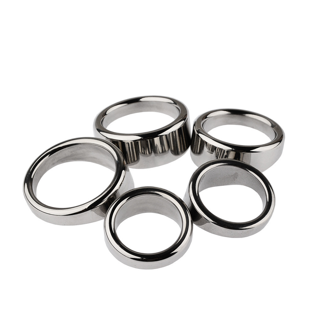 Crown Groove Metal Foreskin Retention Ring, 30mm Slanted-Edge Design, Manual Adult Penis Ring — detail image 4