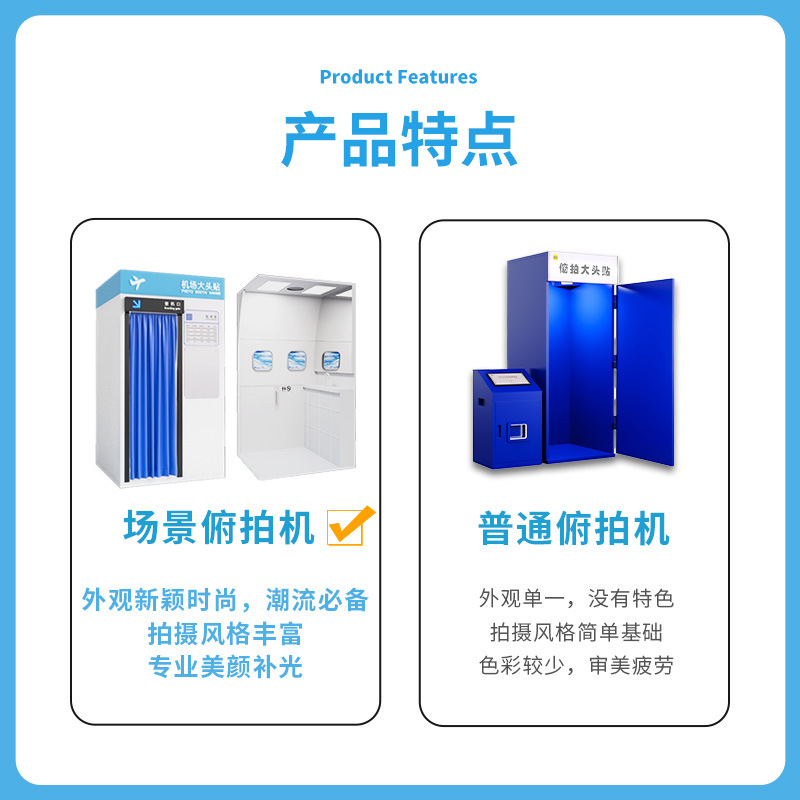 Máquina transfronteriza de fijación de cabeza todo en uno ascensor俯瞰 máquina de captura de avión escena de metro俯瞰 cámara de fijación de cabeza grande