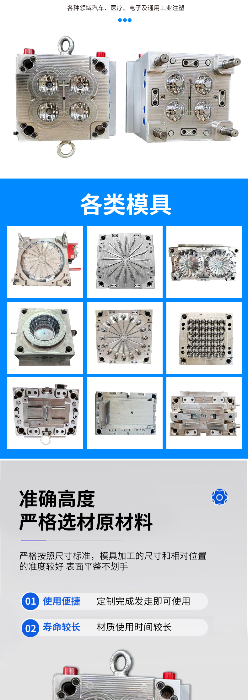 Injection Molding Mold Abs Shell Shaping Plastic Parts Custom Machine Shell Abs Knob Injection Molding Processing Factory