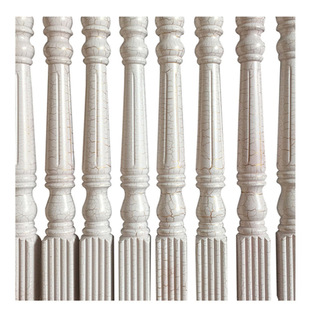 Solid Wood Handrail Column Wholesale Indoor Luxury Column Noble and Elegant Small Column Cracked Solid Wood Column